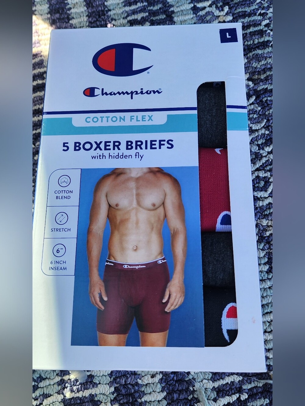 Champion Mens NEW 5PK Boxer Briefs